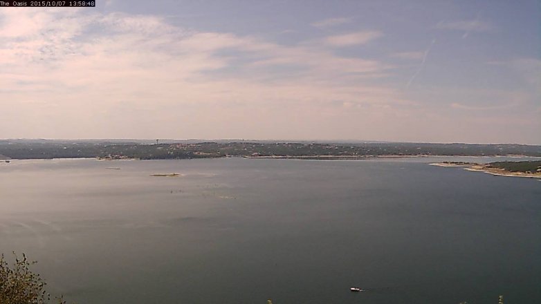 Lake Travis webcam, October 7, 2015 1:05 PM CT