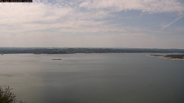 Lake Travis webcam, October 7, 2015 1:25 PM CT
