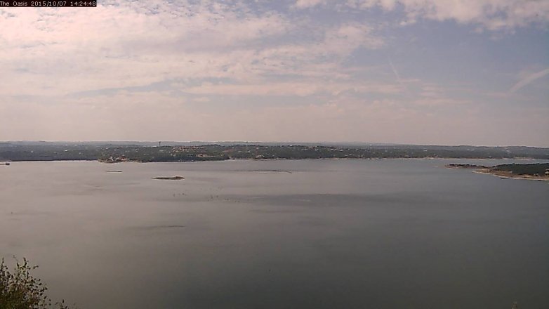 Lake Travis webcam, October 7, 2015 1:30 PM CT