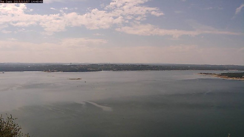 Lake Travis webcam, October 7, 2015 1:55 PM CT
