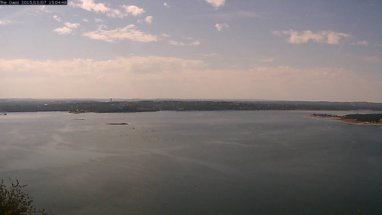 Lake Travis webcam, October 7, 2015 2:10 PM CT