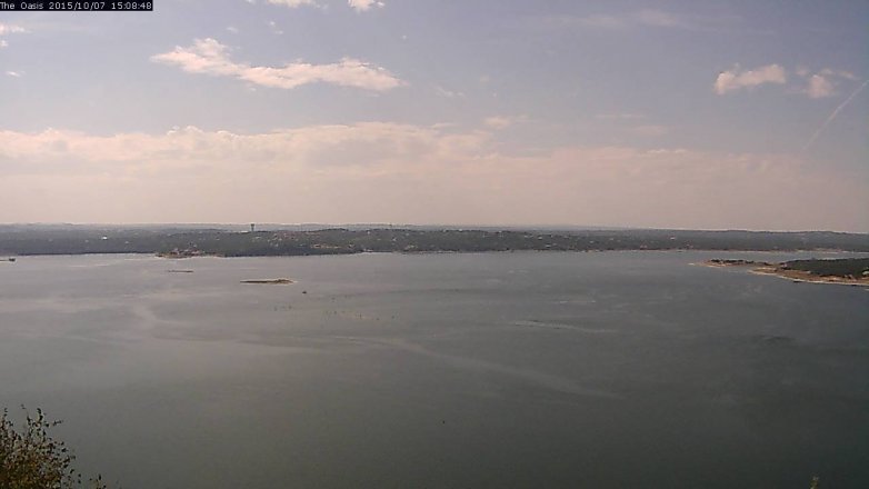 Lake Travis webcam, October 7, 2015 2:15 PM CT