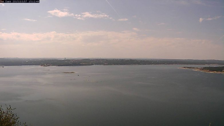 Lake Travis webcam, October 7, 2015 2:20 PM CT