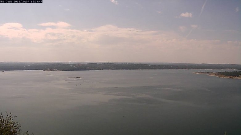 Lake Travis webcam, October 7, 2015 2:30 PM CT