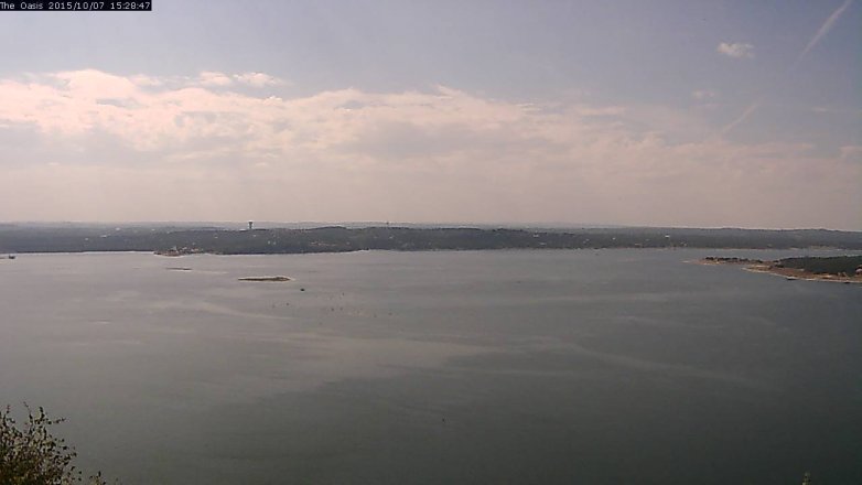 Lake Travis webcam, October 7, 2015 2:35 PM CT