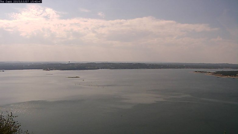 Lake Travis webcam, October 7, 2015 2:45 PM CT