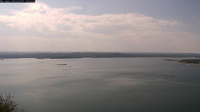 Lake Travis webcam, October 7, 2015 2:50 PM CT