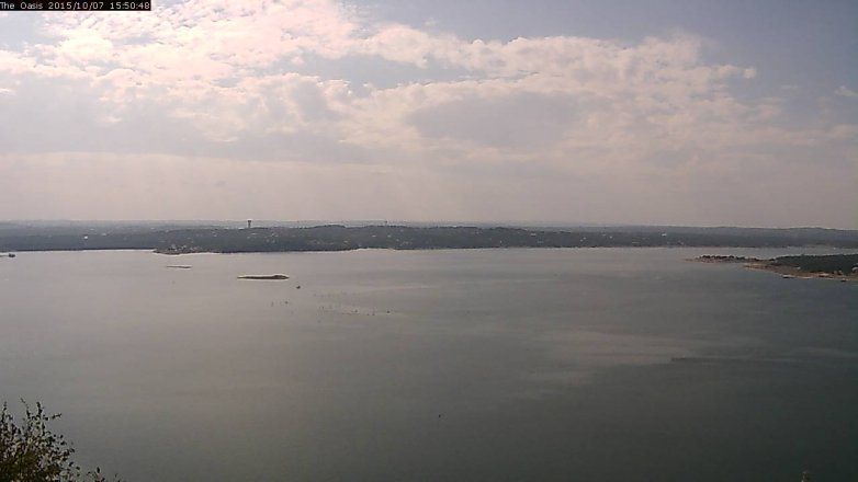 Lake Travis webcam, October 7, 2015 2:55 PM CT