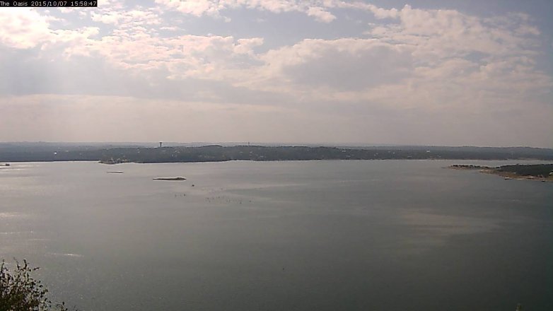 Lake Travis webcam, October 7, 2015 3:05 PM CT