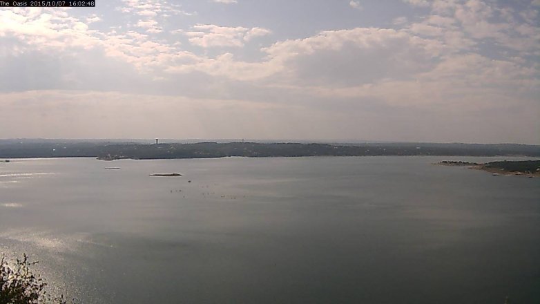 Lake Travis webcam, October 7, 2015 3:10 PM CT