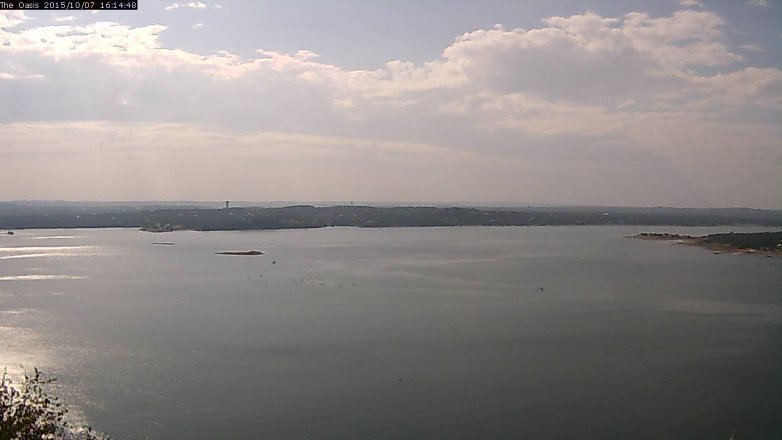 Lake Travis webcam, October 7, 2015 3:20 PM CT
