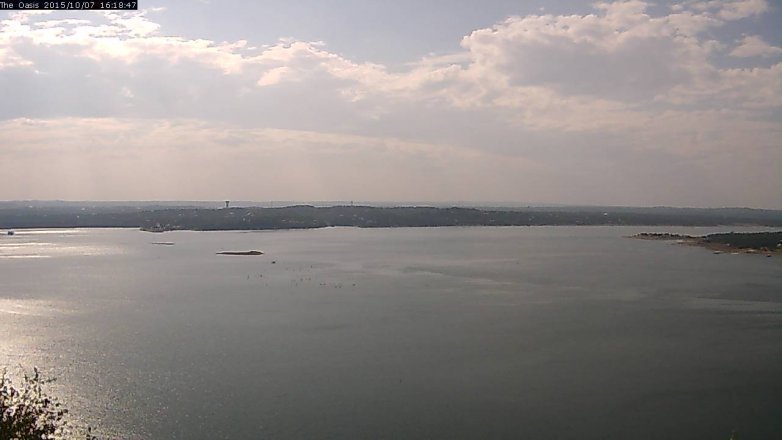 Lake Travis webcam, October 7, 2015 3:25 PM CT