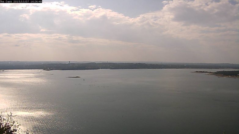 Lake Travis webcam, October 7, 2015 3:35 PM CT