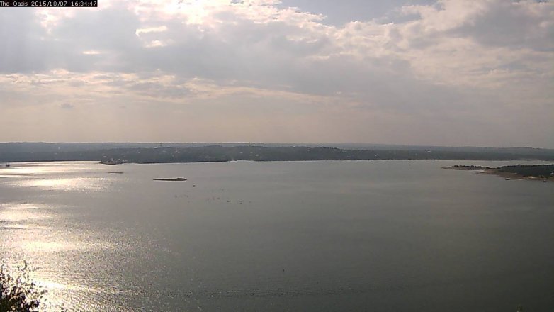 Lake Travis webcam, October 7, 2015 3:40 PM CT