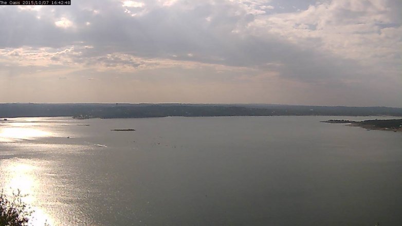 Lake Travis webcam, October 7, 2015 3:50 PM CT