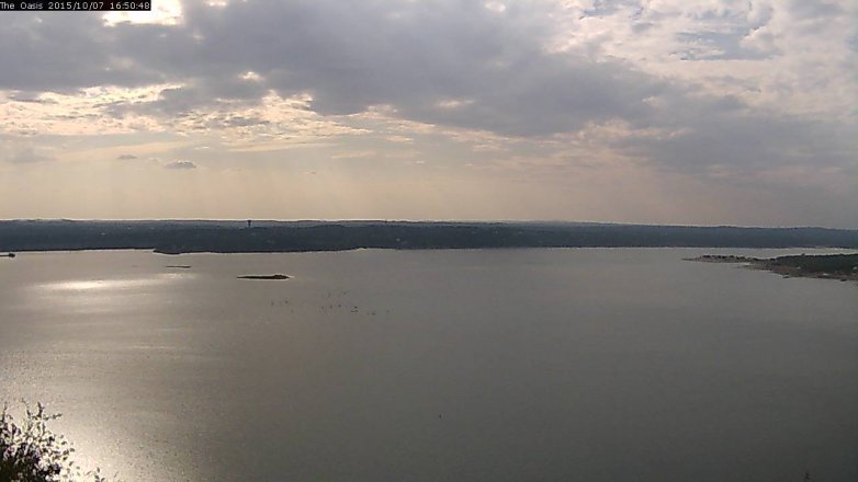 Lake Travis webcam, October 7, 2015 3:55 PM CT