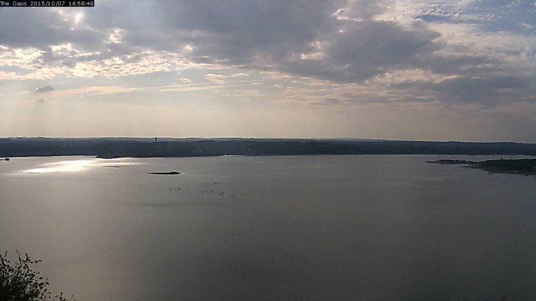 Lake Travis webcam, October 7, 2015 4:05 PM CT