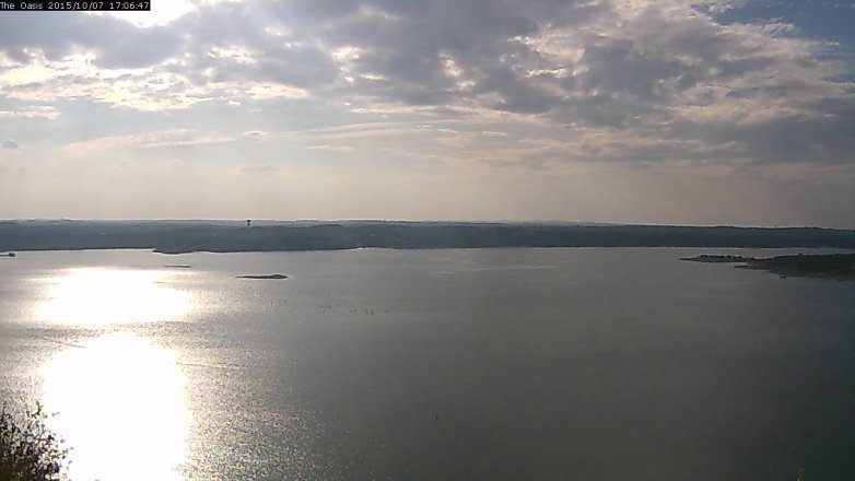 Lake Travis webcam, October 7, 2015 4:15 PM CT
