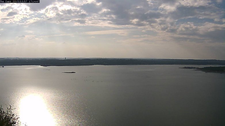 Lake Travis webcam, October 7, 2015 4:20 PM CT