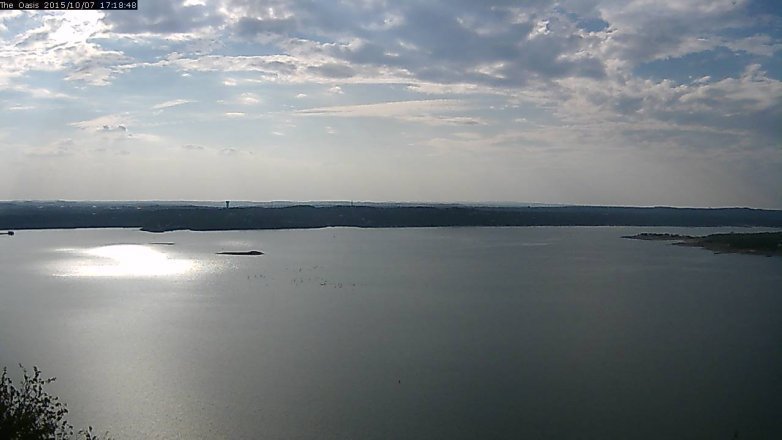 Lake Travis webcam, October 7, 2015 4:25 PM CT