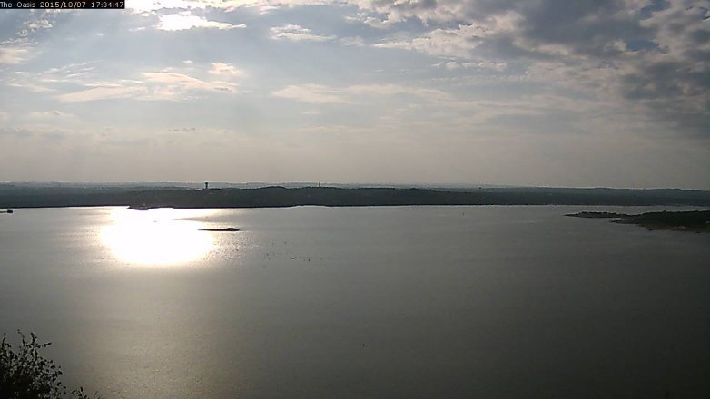 Lake Travis webcam, October 7, 2015 4:40 PM CT