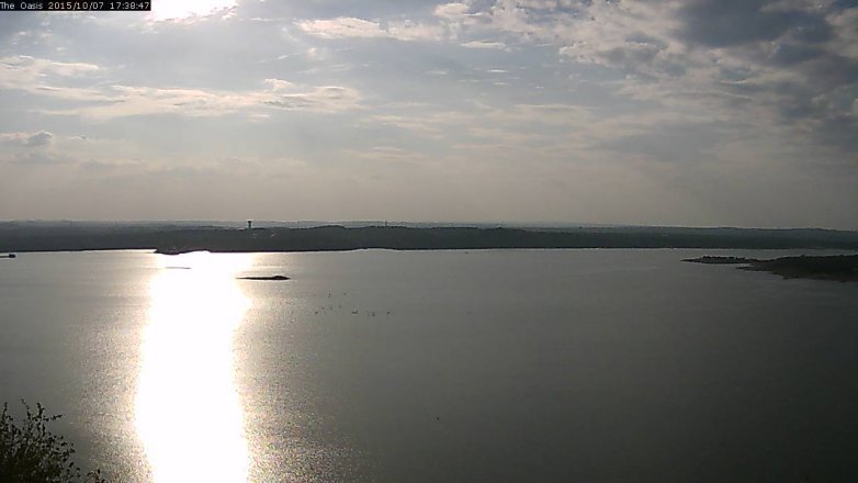 Lake Travis webcam, October 7, 2015 4:45 PM CT