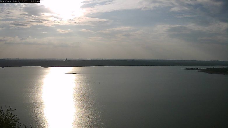 Lake Travis webcam, October 7, 2015 4:55 PM CT