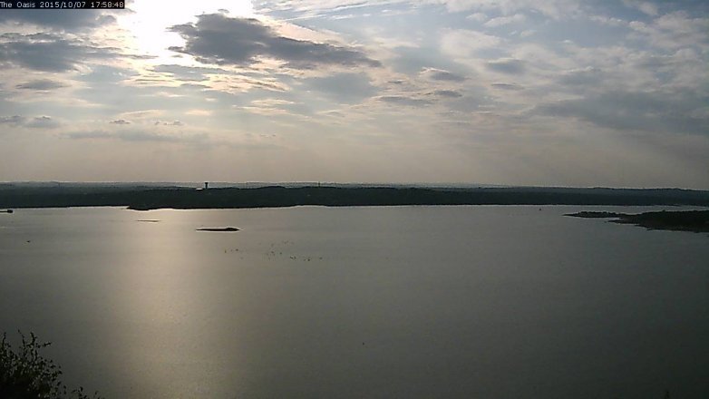Lake Travis webcam, October 7, 2015 5:05 PM CT
