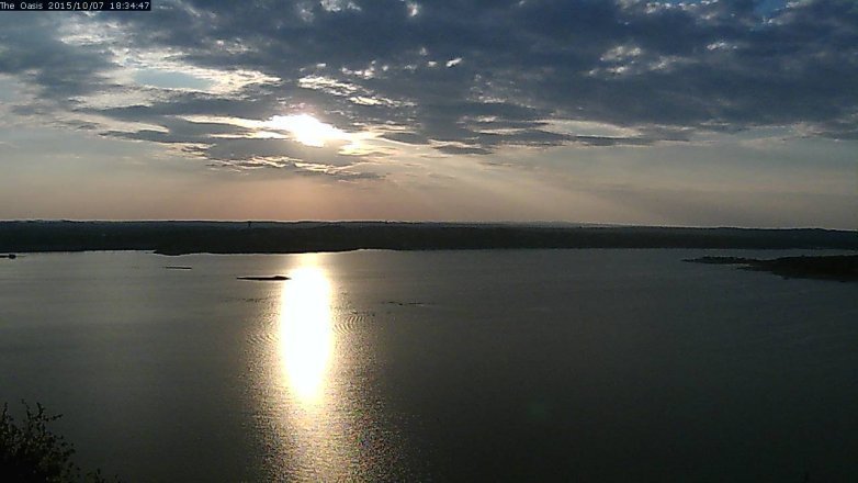 Lake Travis webcam, October 7, 2015 5:40 PM CT