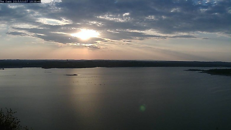 Lake Travis webcam, October 7, 2015 5:45 PM CT