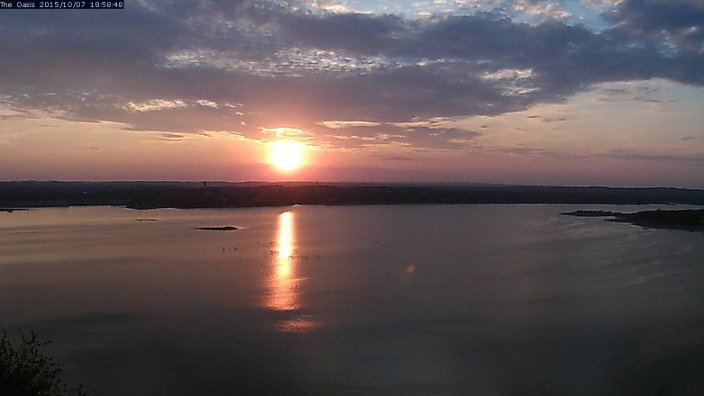 Lake Travis webcam, October 7, 2015 6:05 PM CT