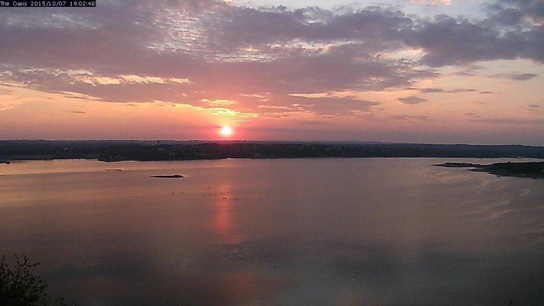Lake Travis webcam, October 7, 2015 6:10 PM CT