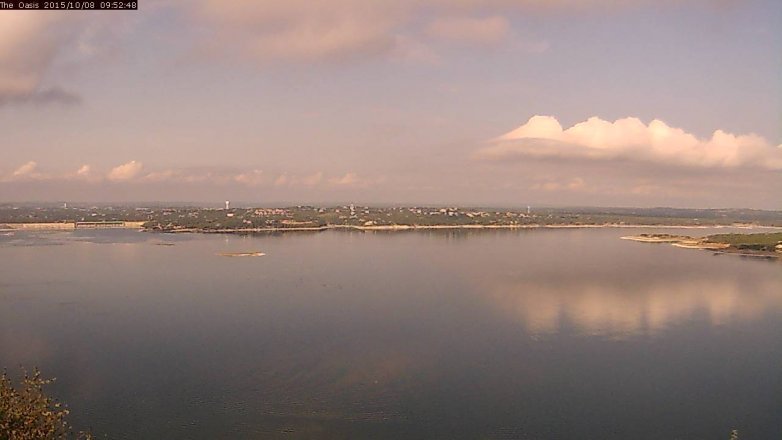 Lake Travis webcam, October 8, 2015 9:00 AM CT