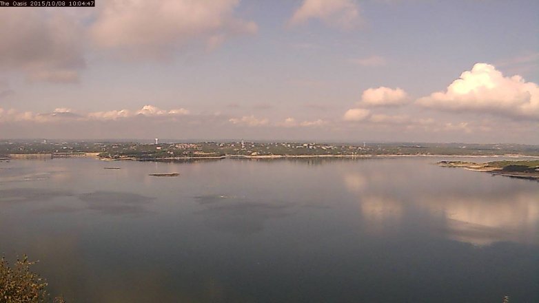 Lake Travis webcam, October 8, 2015 9:10 AM CT
