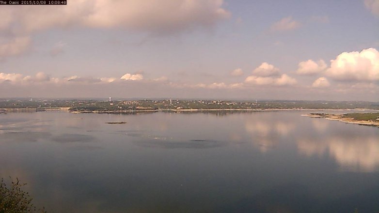 Lake Travis webcam, October 8, 2015 9:15 AM CT