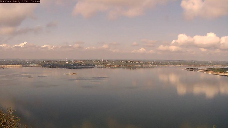 Lake Travis webcam, October 8, 2015 9:20 AM CT