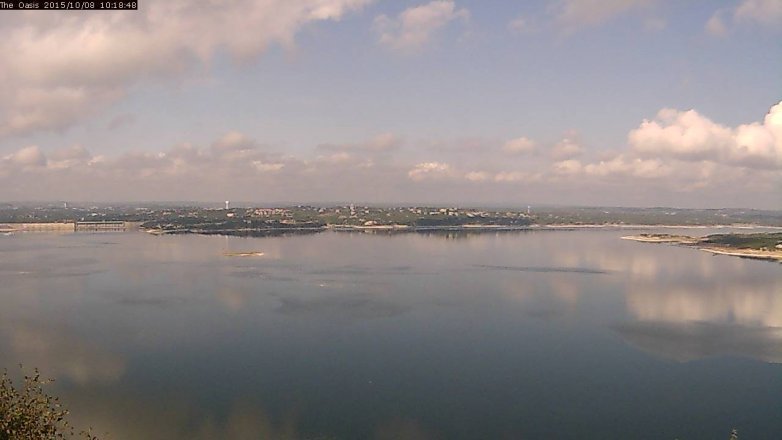 Lake Travis webcam, October 8, 2015 9:25 AM CT