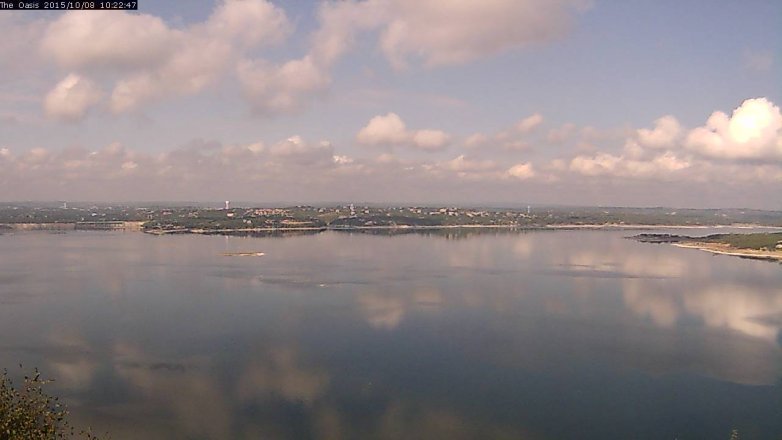 Lake Travis webcam, October 8, 2015 9:30 AM CT