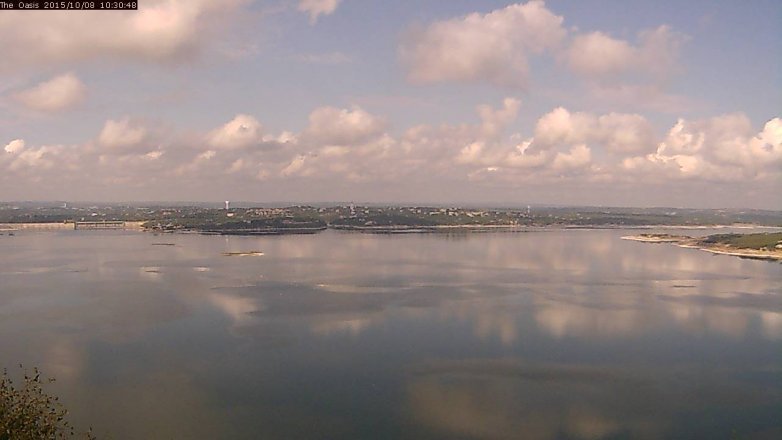Lake Travis webcam, October 8, 2015 9:35 AM CT