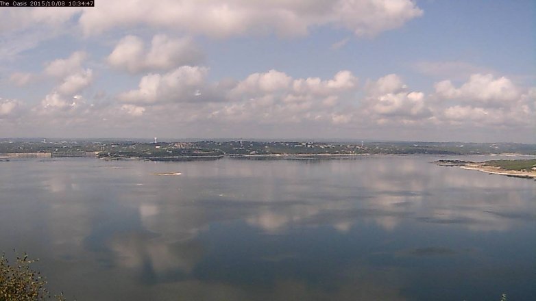 Lake Travis webcam, October 8, 2015 9:40 AM CT