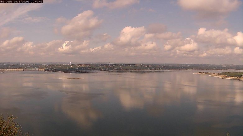 Lake Travis webcam, October 8, 2015 9:50 AM CT