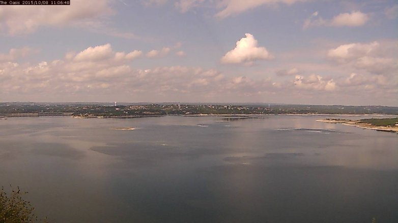 Lake Travis webcam, October 8, 2015 10:10 AM CT