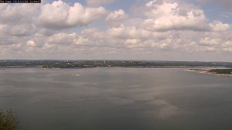 Lake Travis webcam, October 8, 2015 10:50 AM CT