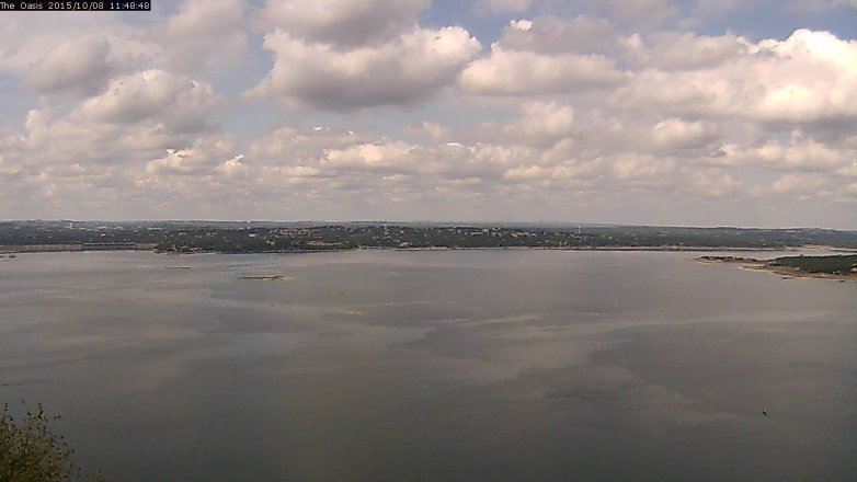 Lake Travis webcam, October 8, 2015 10:55 AM CT