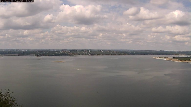 Lake Travis webcam, October 8, 2015 11:30 AM CT