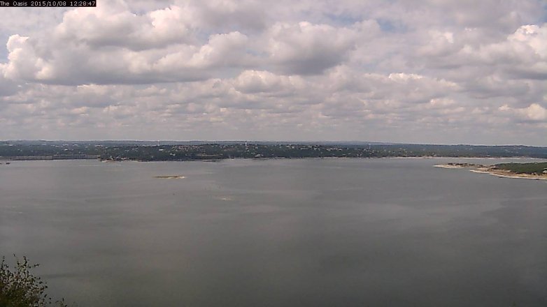 Lake Travis webcam, October 8, 2015 11:35 AM CT
