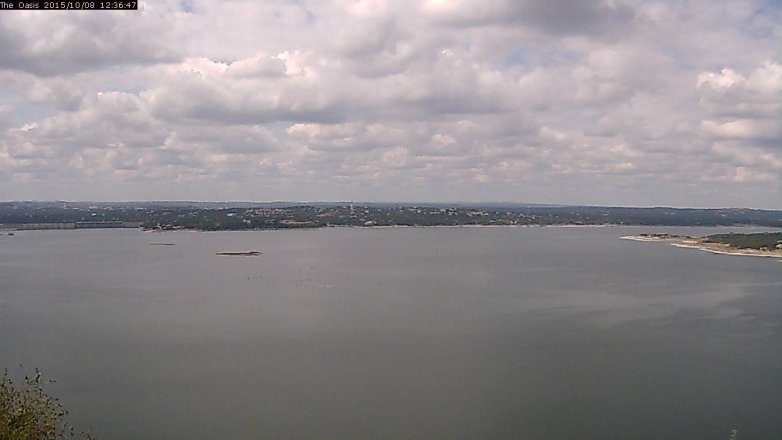 Lake Travis webcam, October 8, 2015 11:40 AM CT