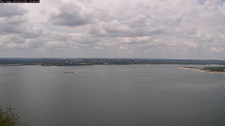 Lake Travis webcam, October 8, 2015 11:55 AM CT