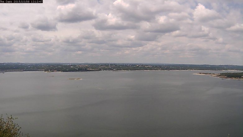 Lake Travis webcam, October 8, 2015 12:20 PM CT