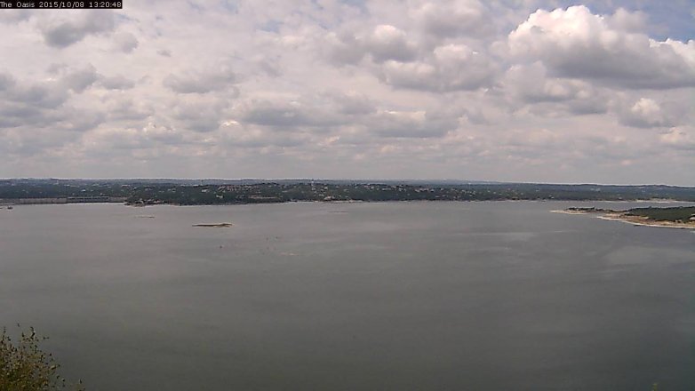 Lake Travis webcam, October 8, 2015 12:25 PM CT